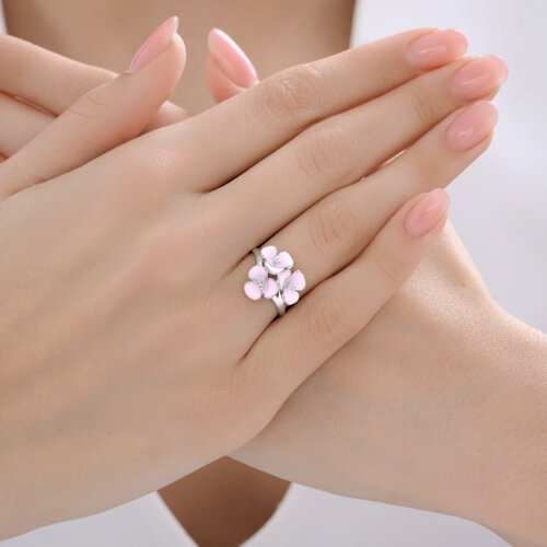 Кольцо из серебра с эмалью (Арт.94014655)