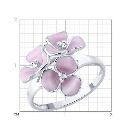 Кольцо из серебра с эмалью (Арт.94014655)