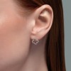 Серьги из серебра с фианитом «Сияющий Клевер» Соколов (арт.9402)