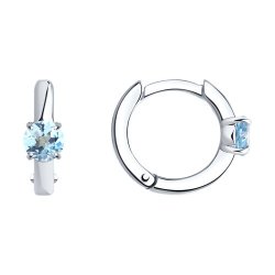 Серьги из серебра с топазами (Арт.92022393)