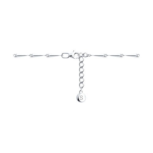 Браслет из серебра с агатом и фианитами «Изумрудный Шелест» Соколов (арт.92050160)