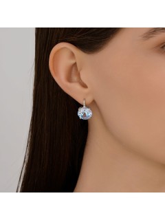 Серьги из серебра с фианитом «Ледяное сияние» SOKOLOV (арт.94026993)