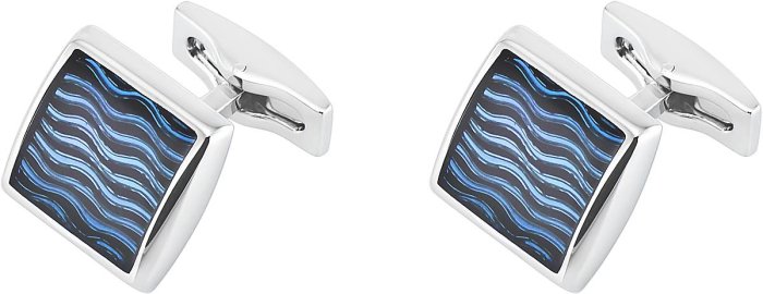 Запонки из ювелирного сплава с полимером (Арт.4-a-1049-20-p)