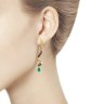 Серьги из золота с бриллиантами и изумрудами (Арт.3020456)