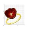Кольцо из золочёного серебра с эмалью (Арт.93010871)