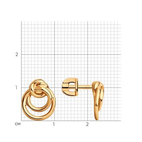 Серьги из золоченого серебра (Арт.93020957)