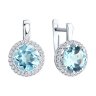 Серьги из серебра с топазами и фианитами (Арт.94-320-02052-1)