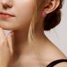 Серьги из золота с бриллиантами и рубинами (Арт.4020716)