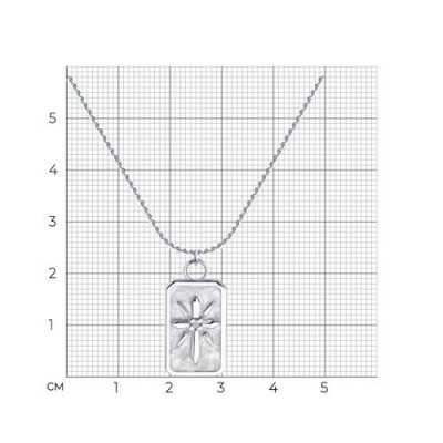 Колье из серебра с фианитом и эмалью «Свет Веры» Соколов (арт.94071097)