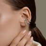 Серьга из серебра с фианитами (Арт.94170436)