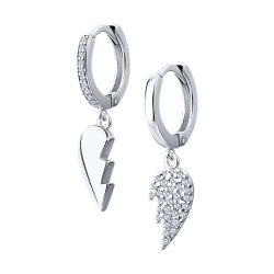 Серьги из серебра с фианитами (Арт.94026200)