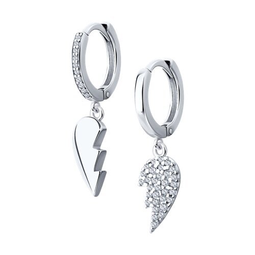 Серьги из серебра с фианитами (Арт.94026200)