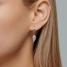 Серьги из серебра с фианитами (Арт.94026200)