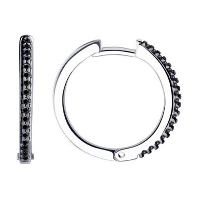 Серьги из серебра с фианитами (Арт.94-120-01593-1)