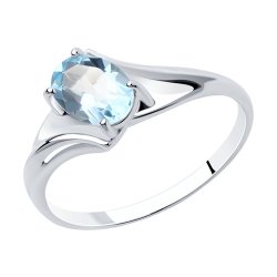 Кольцо из серебра с топазом (Арт.94-310-00587-1)