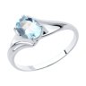 Кольцо из серебра с топазом (Арт.94-310-00587-1)