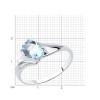 Кольцо из серебра с топазом «Небесная линия» Соколов (арт.94-310-00587-1)