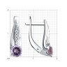 Серьги из серебра с аметистами и фианитами (Арт.94-320-00498-1)