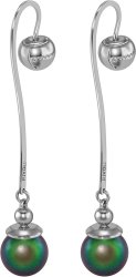 Серьги из серебра с жемчугом (Арт.aas-10-10-25-s)