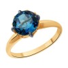 Кольцо золотое с топазом «Ночной Океан» SOKOLOV (арт.51-310-01763-2)