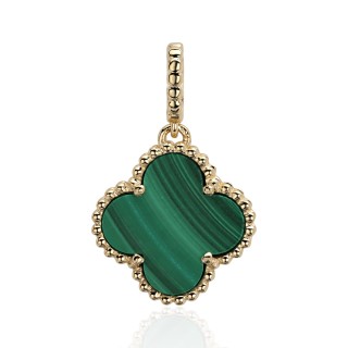 Кулон золотой с малахитом «Stylish Clover» Estet (арт.01П4314170-2)