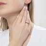Серебряное кольцо с чёрными фианитами (Арт.94010700)