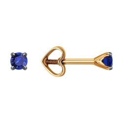 Серьги из золота с сапфирами (Арт.51-222-02293-1)