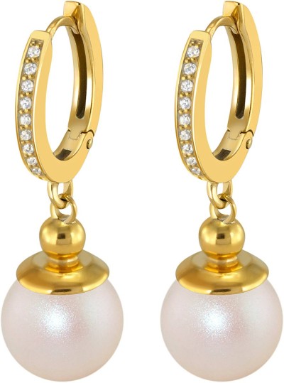 Серьги серебряные с жемчугом и кубическим цирконием Beautiful 35G Rivoli (арт.AAS-4-B-10-35-G)
