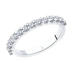Кольцо из серебра с фианитами (Арт.94012183)