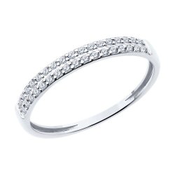 Кольцо из белого золота с фианитами (Арт.52-110-02089-1)
