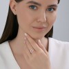 Кольцо из серебра с рубином и фианитами «Алый ореол» SOKOLOV (арт.64010001)