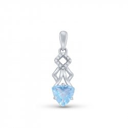 Подвеска Серебряные крылья (Арт.23knys1812-155_topaz_kubcirkonii)