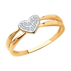 Кольцо из золота с фианитами (Арт.019039)