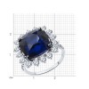 Кольцо из серебра с фианитом «Королевский сапфир» Соколов (арт.94013826)