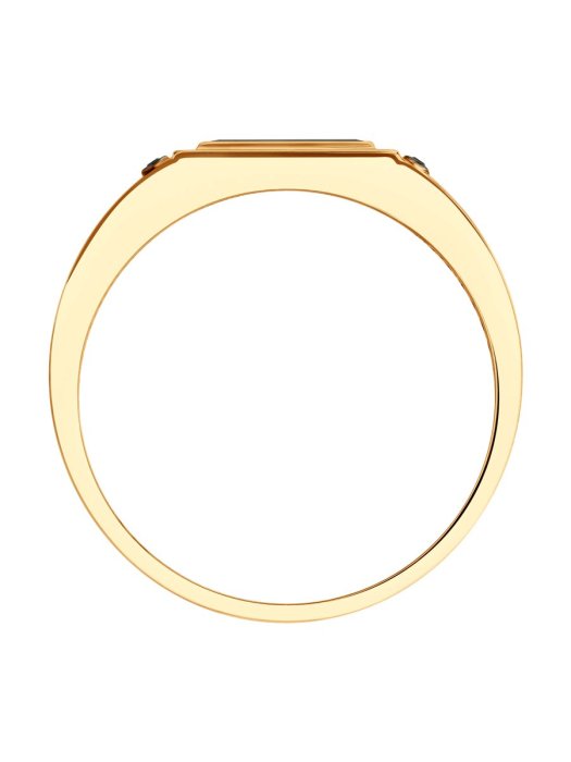 Кольцо золотое пробы 585 с агатом (Арт.717245)