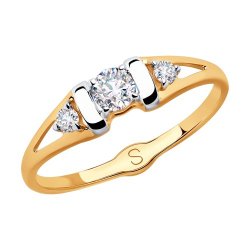 Кольцо из золота с фианитами (Арт.018000)