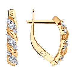 Серьги из золота с фианитами (Арт.028157)