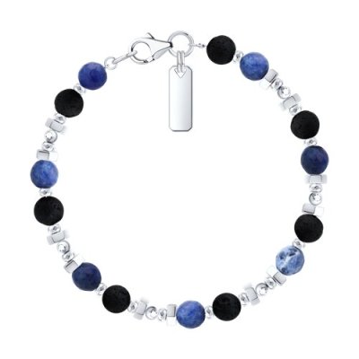 Браслет из серебра с гематитом «Сила стихий» SOKOLOV (арт.83050065)