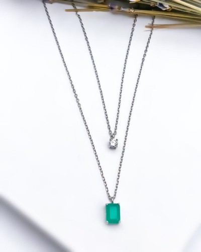Ожерелье серебряное с кубическим цирконием «Крылья мечты» Myjewels (арт.051274209cb13)