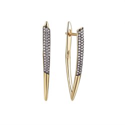 Серьги из серебра с фианитом (Арт.cz-e03574-x-lb-x-x-w)