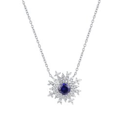 Ожерелье из серебра с фианитом (Арт.cz-n02916-x-w-dt-x-w)