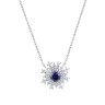 Ожерелье серебряное с фианитом «Снежная Королева» Fresh Jewelry (арт.CZ-N02916-X-W-DT-X-W)
