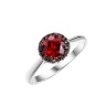 Кольцо серебряное с гранатом «Spring Glow» Fresh Jewelry (арт.CZ-R00923-X-WB-PG-X-BR)