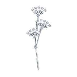 Брошь из серебра с фианитами (Арт.94040173)
