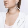 Брошь из серебра с фианитами (Арт.94040173)
