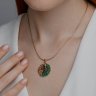 Подвеска из золочёного серебра с агатами и фианитами (Арт.92030808)