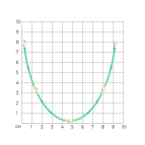 Колье из серебра с полудрагоценными вставками (Арт.92070120)