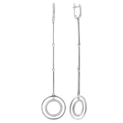 Серьги из серебра с фианитом (Арт.mp-e05953-x-w-x-x-w)
