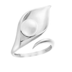 Кольцо из серебра с жемчугом (Арт.pi-r01306-x-w-ps-x-x)
