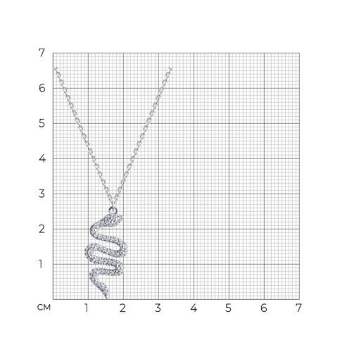 Колье из серебра с фианитами (Арт.94070736)